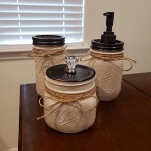 New Bathroom mason jar decor